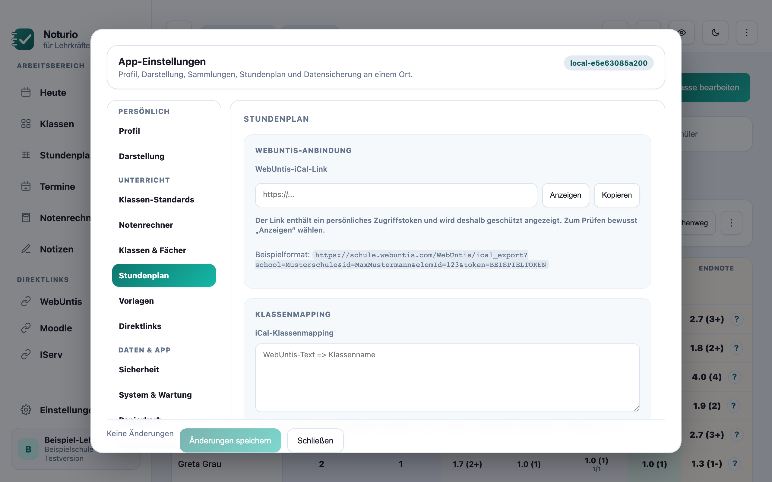 WebUntis-iCal und Klassenmapping